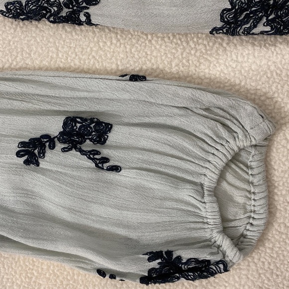 Free People Embroidered Austin Mini Dress Agave XS - Picture 8 of 12